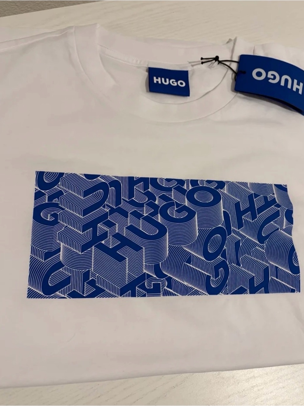 HUGO BOSS Printed Artwork T-Shirt in Cotton Jersey size M